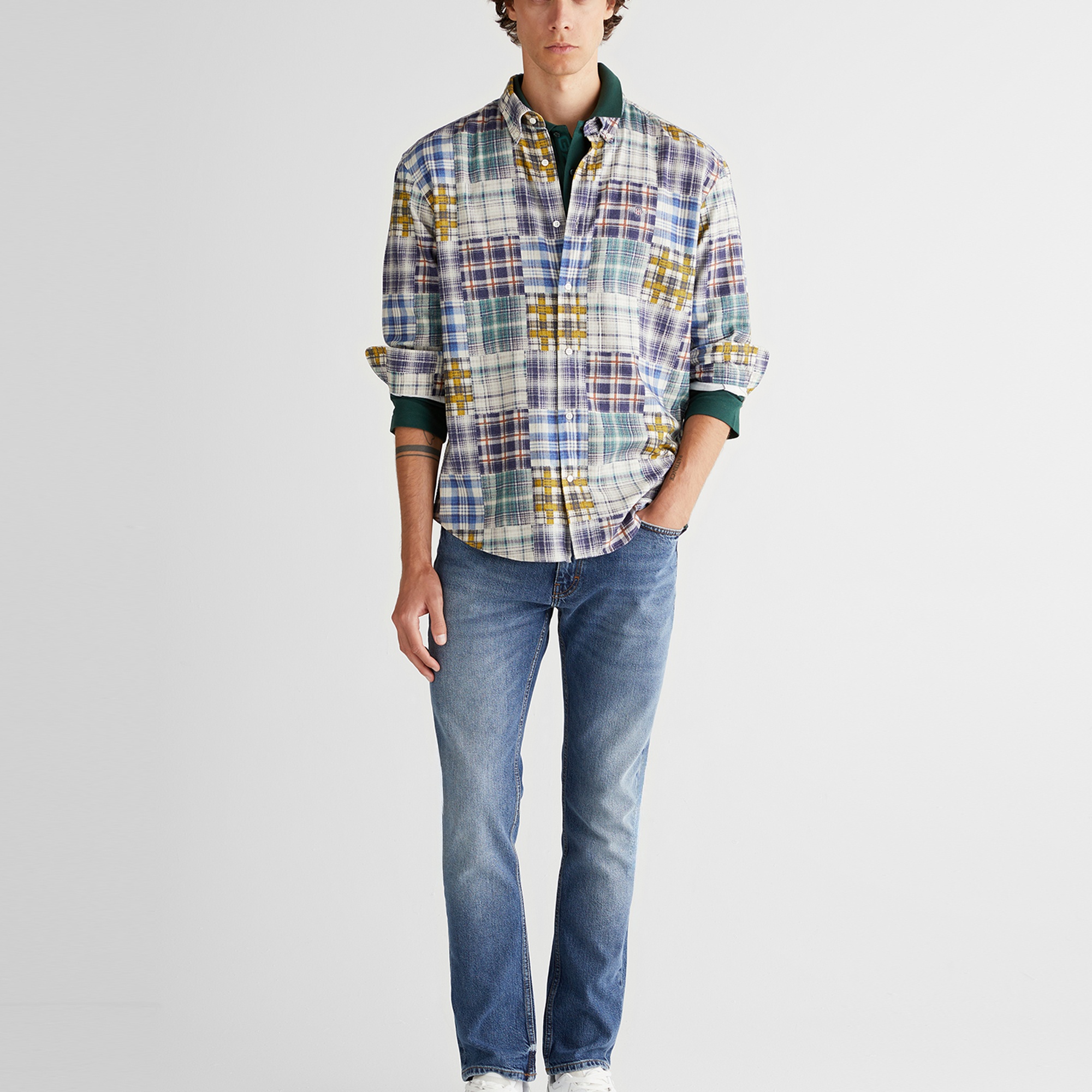 GANT Erkek Lacivert Relaxed Fit  Gömlek