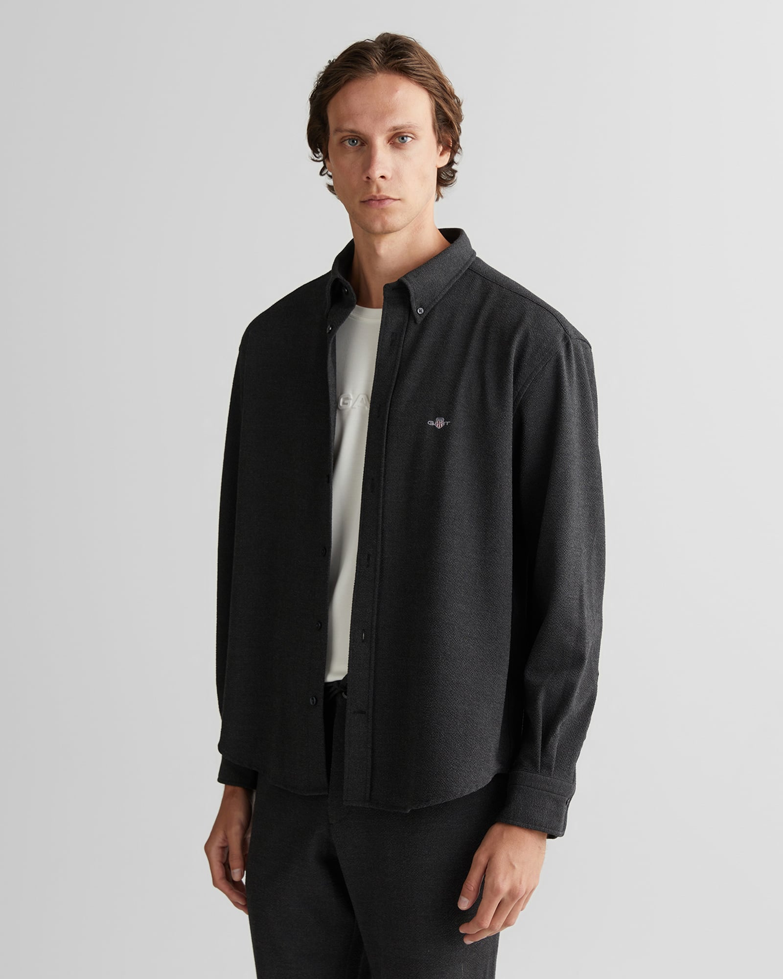  GANT Erkek Gri Relaxed Fit  Gömlek