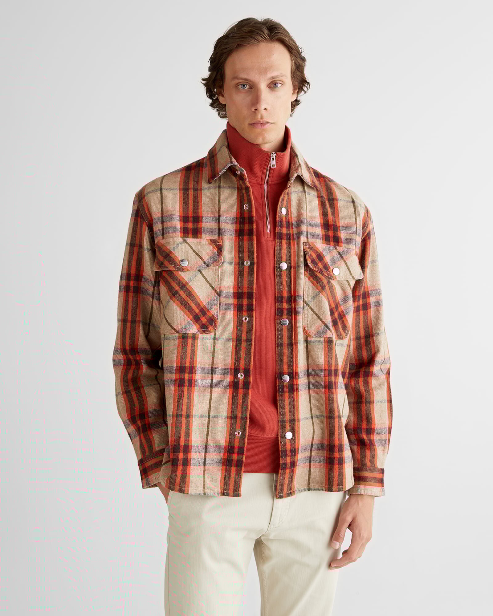  GANT Erkek Turuncu Relaxed Fit Bisiklet Yaka Gömlek