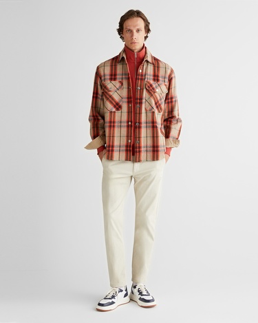  GANT Erkek Turuncu Relaxed Fit Bisiklet Yaka Gömlek