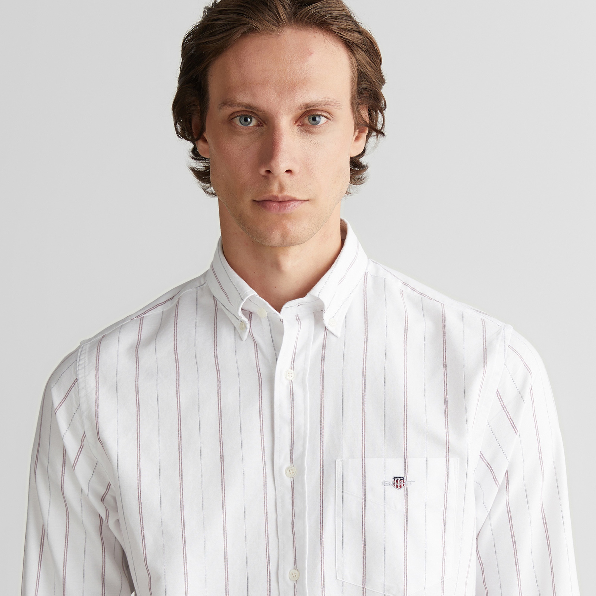 GANT Erkek Beyaz Regular Fit Düğmeli Gömlek