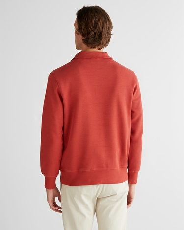  GANT Erkek Kırmızı Regular Fit Yarım Fermuarlı Sweatshirt