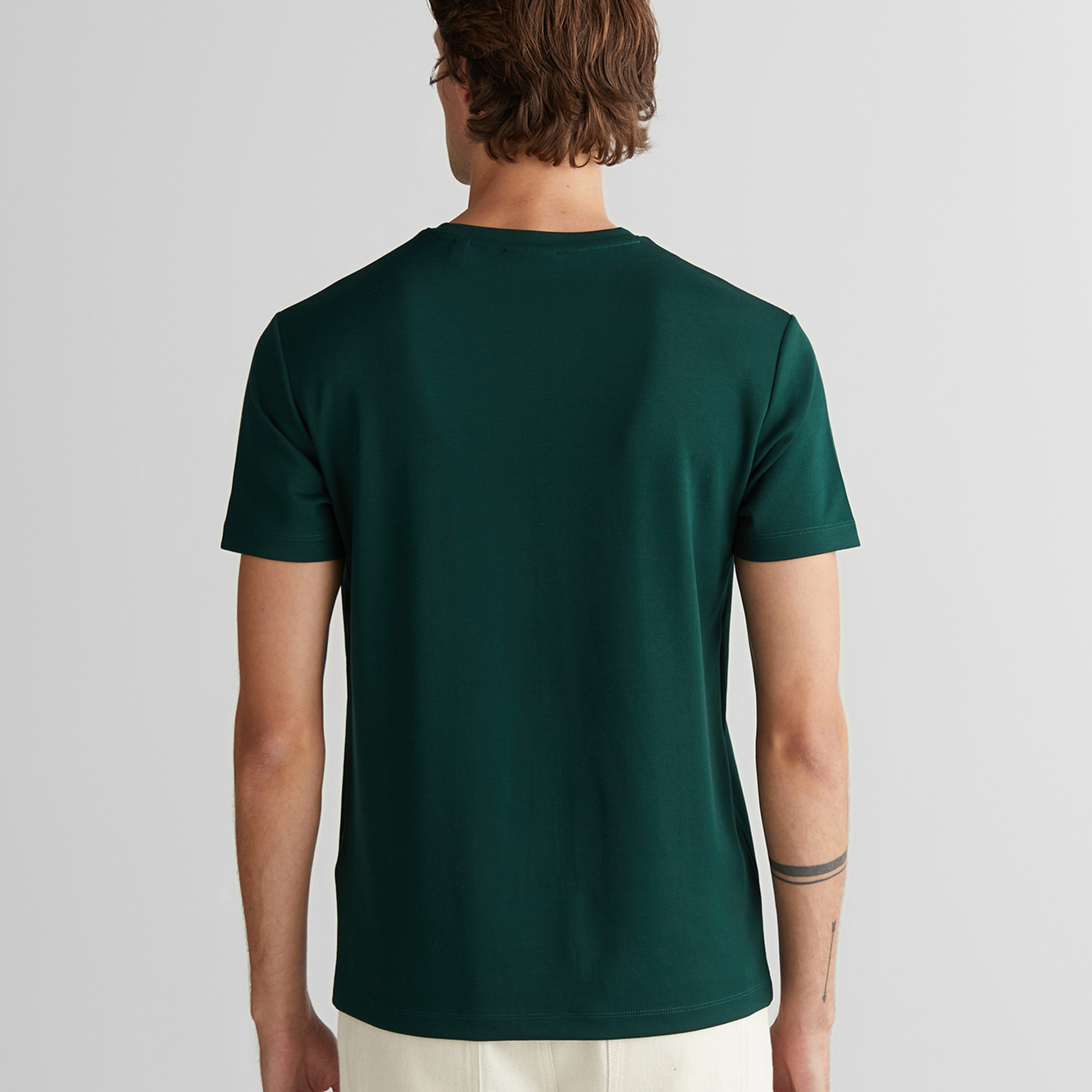 GANT Erkek Yeşil Regular Fit Bisiklet Yaka T-Shirt