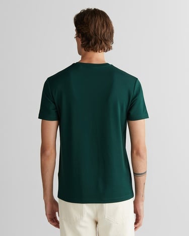  GANT Erkek Yeşil Regular Fit Bisiklet Yaka T-Shirt