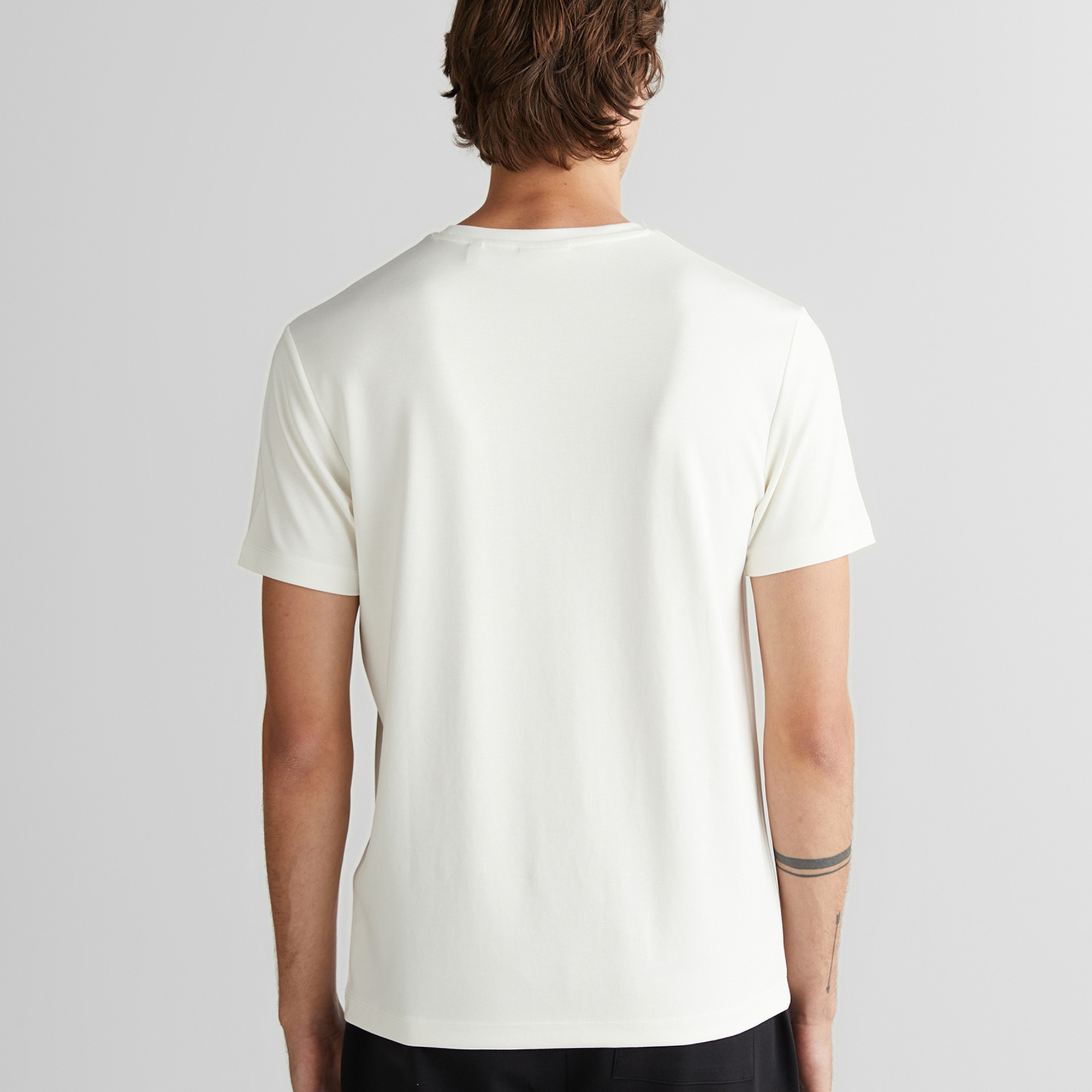 GANT Erkek Beyaz Regular Fit Bisiklet Yaka T-Shirt