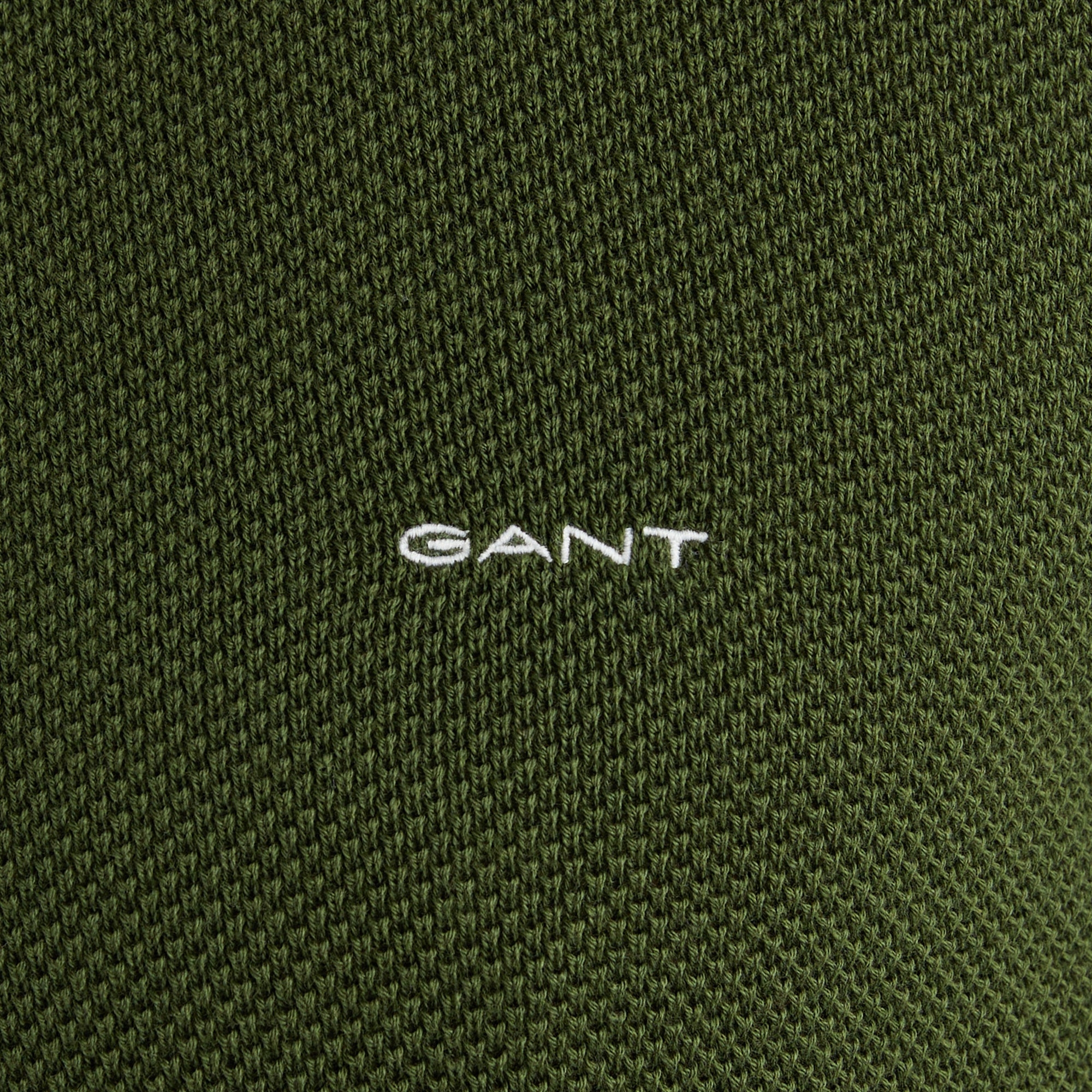 GANT Erkek Haki Regular Fit Bisiklet Yaka Triko