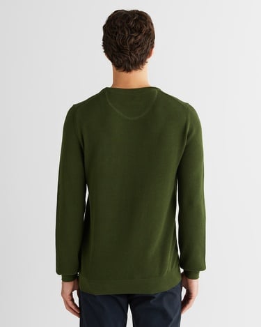  GANT Erkek Haki Regular Fit Bisiklet Yaka Triko