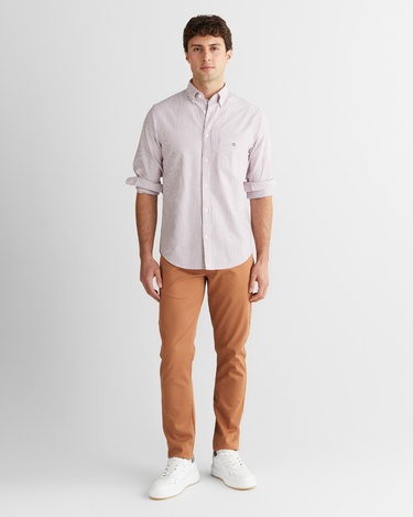  GANT Erkek Bordo Regular Fit Düğmeli Gömlek