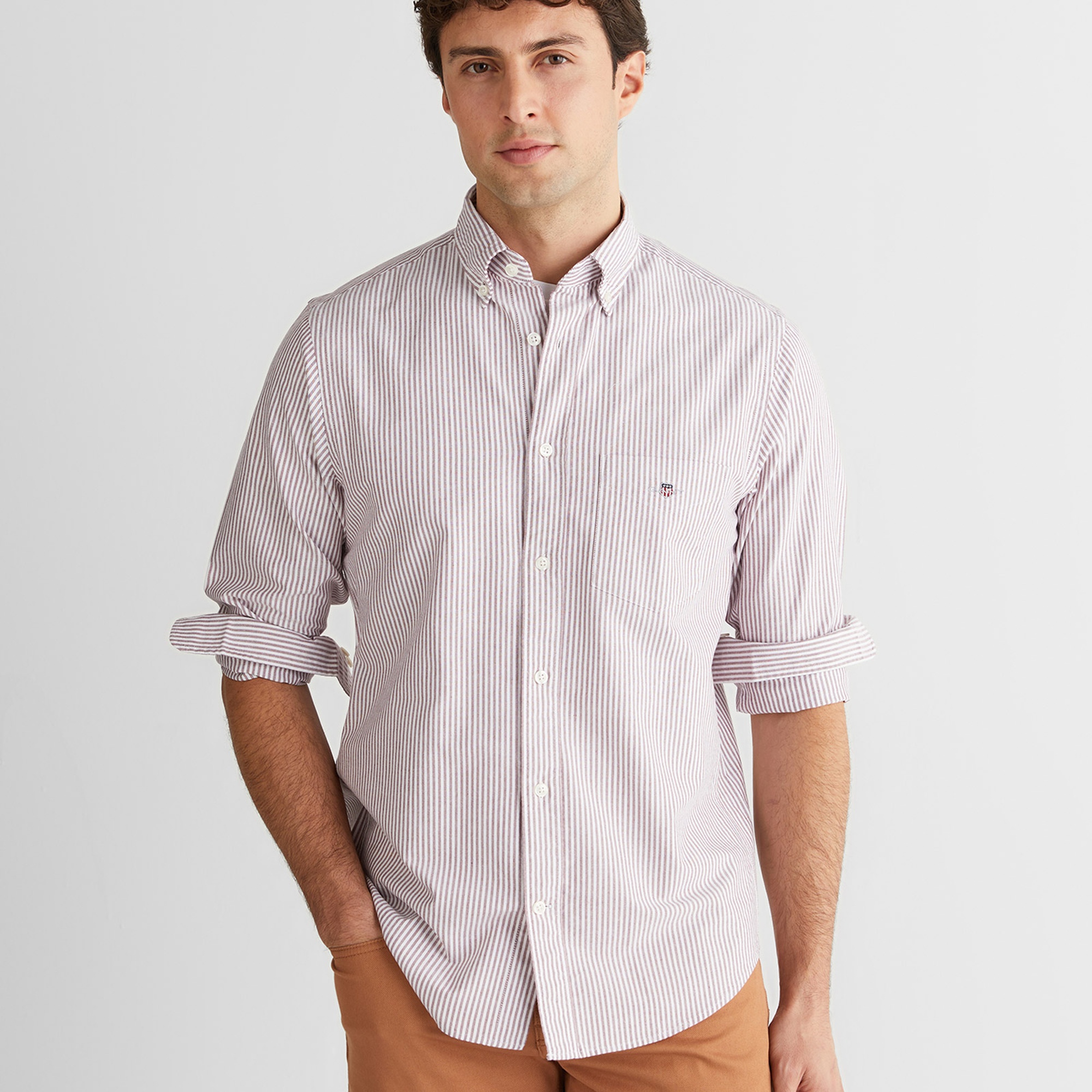 GANT Erkek Bordo Regular Fit Düğmeli Gömlek