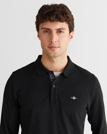  GANT Erkek Siyah Regular Fit Polo Yaka Polo