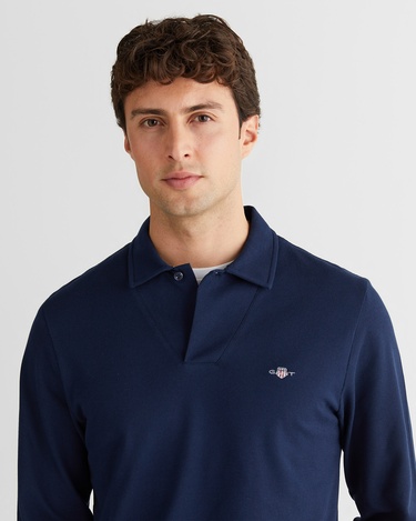  GANT Erkek Lacivert Slim Fit V Yaka Polo