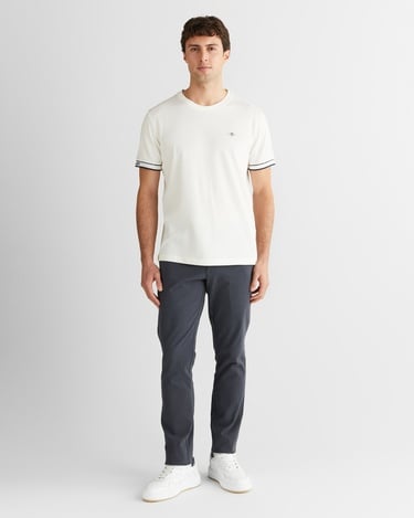  GANT Erkek Beyaz Regular Fit Bisiklet Yaka T-Shirt