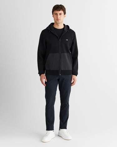  GANT Erkek Siyah Regular Fit Fermuarlı Triko