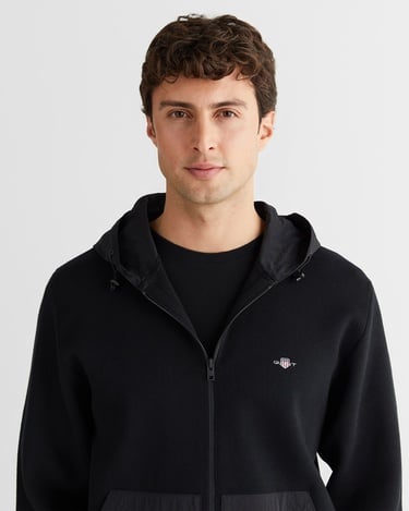  GANT Erkek Siyah Regular Fit Fermuarlı Triko