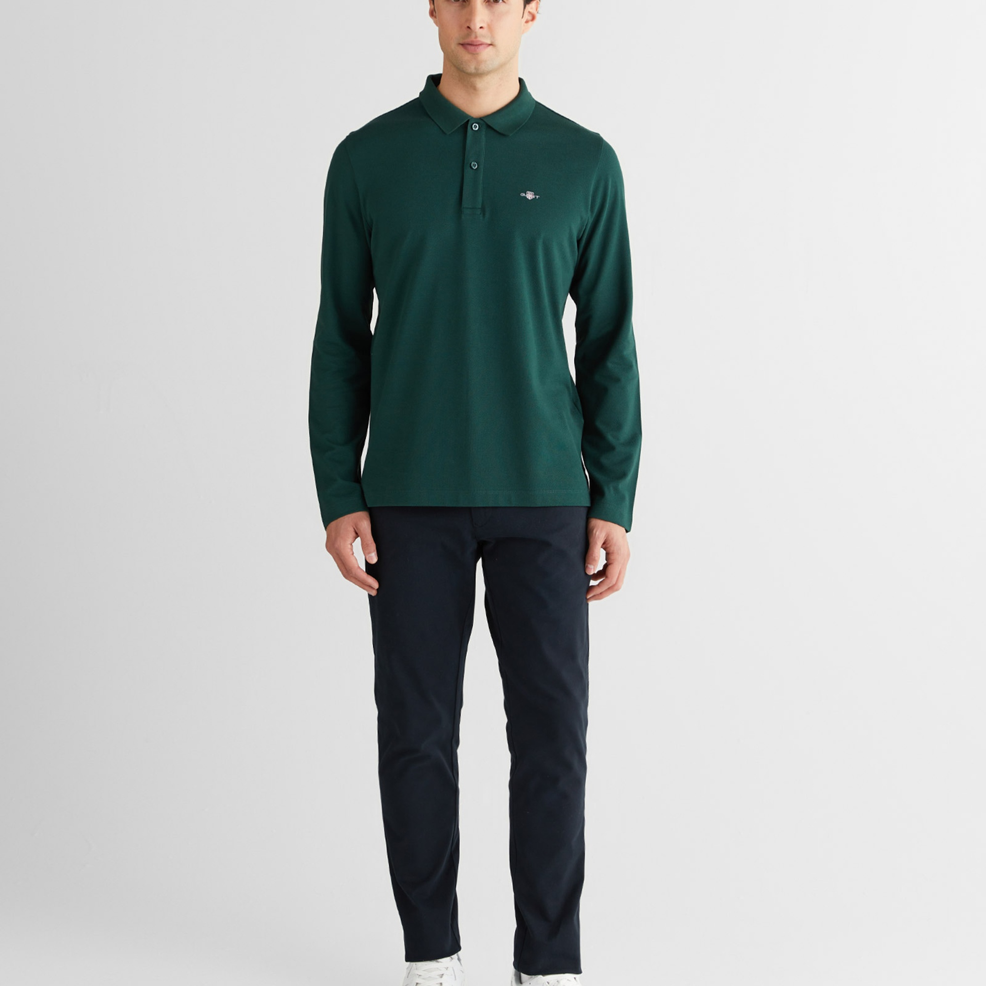 GANT Erkek Yeşil Regular Fit Polo Yaka Polo