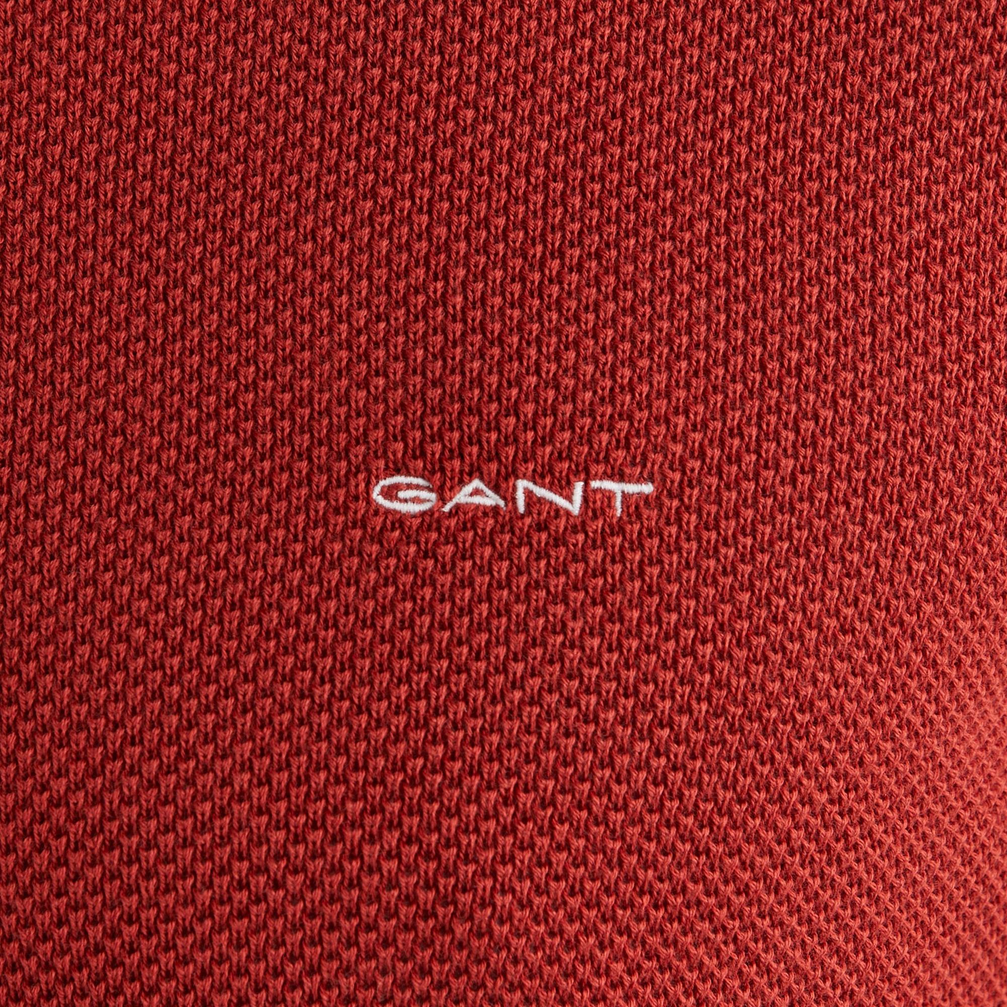 GANT Erkek Kırmızı Regular Fit Bisiklet Yaka Triko