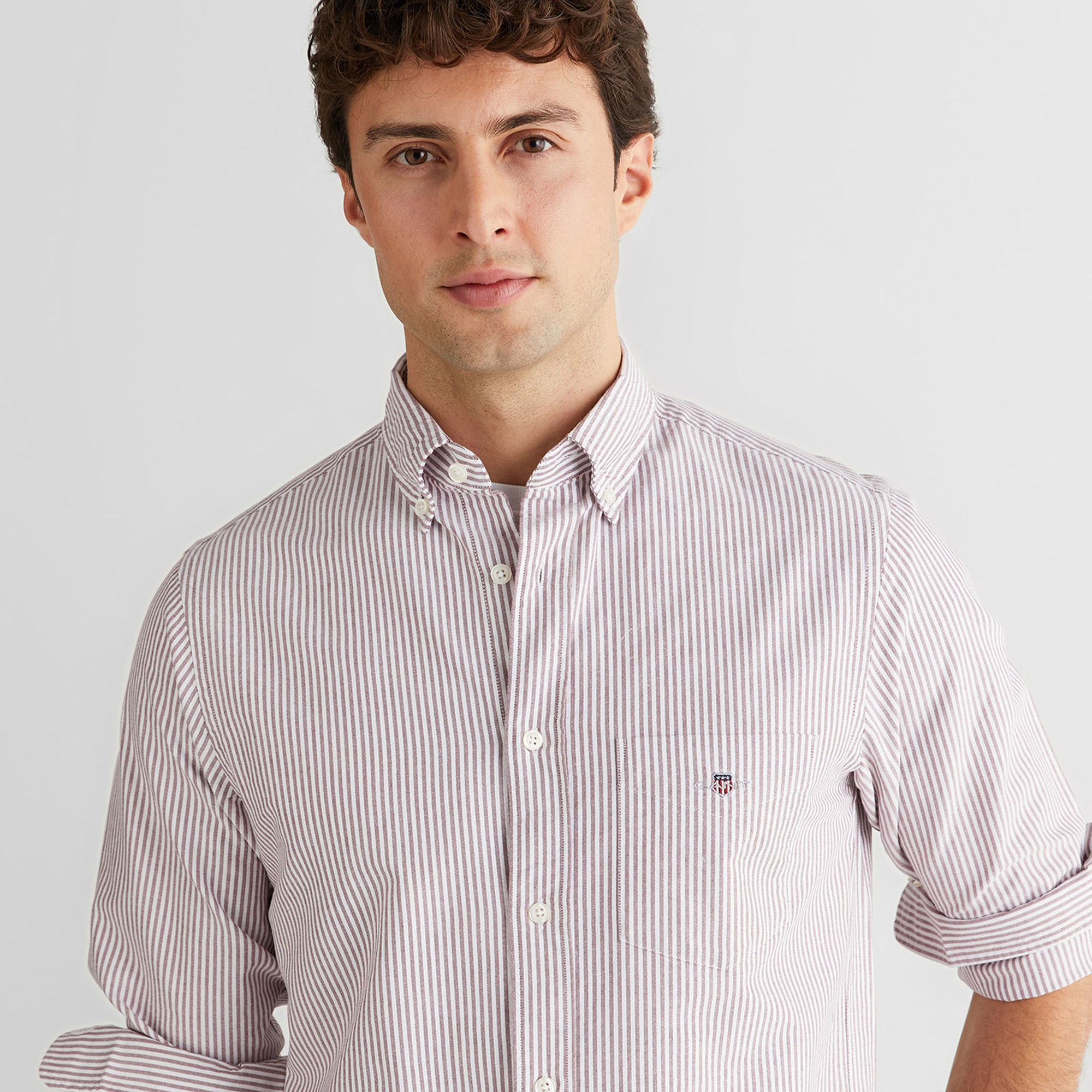 GANT Erkek Bordo Regular Fit Düğmeli Gömlek