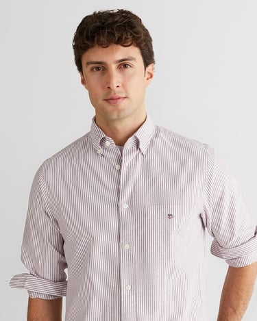  GANT Erkek Bordo Regular Fit Düğmeli Gömlek