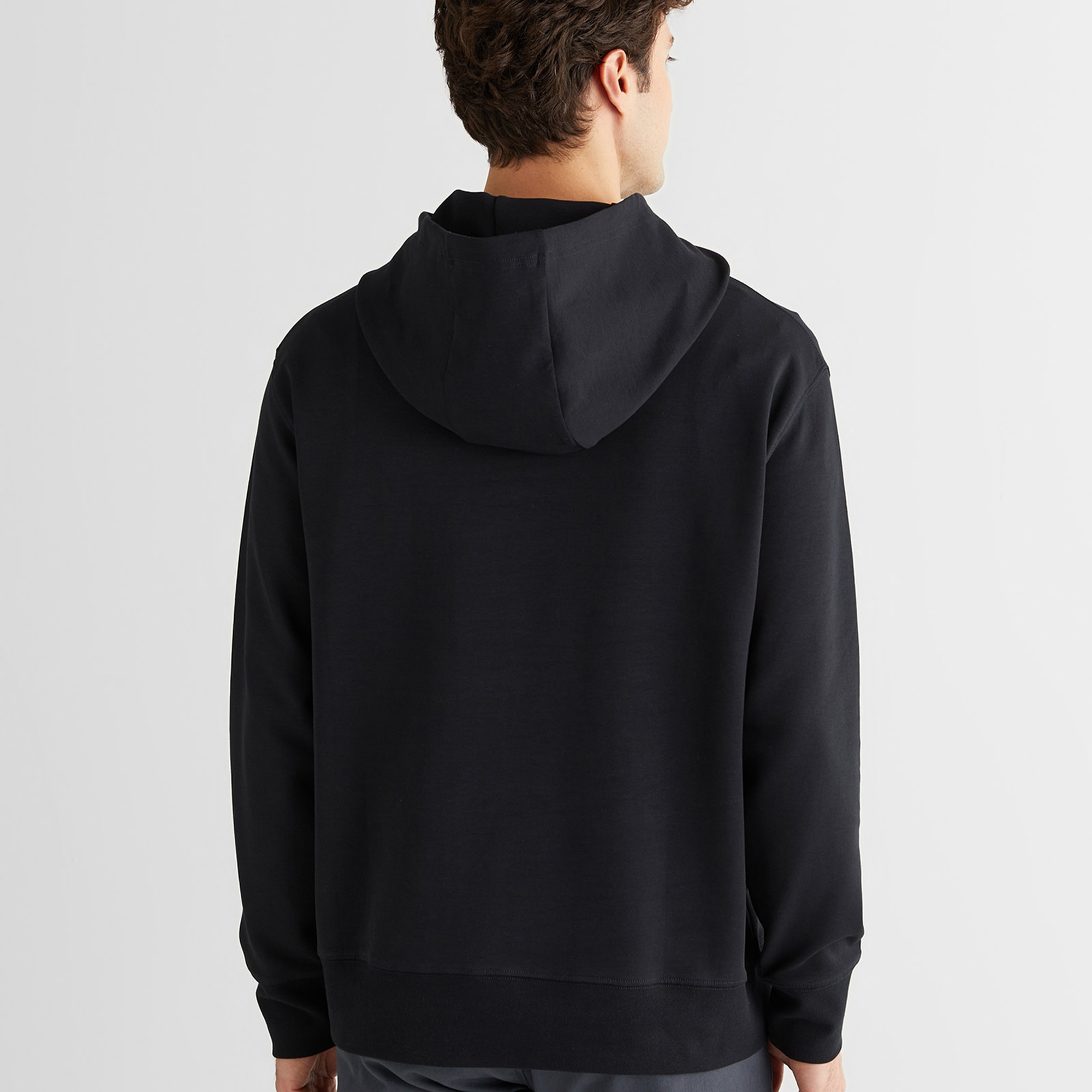 GANT Erkek Siyah Relaxed Fit Kapüşonlu Sweatshirt