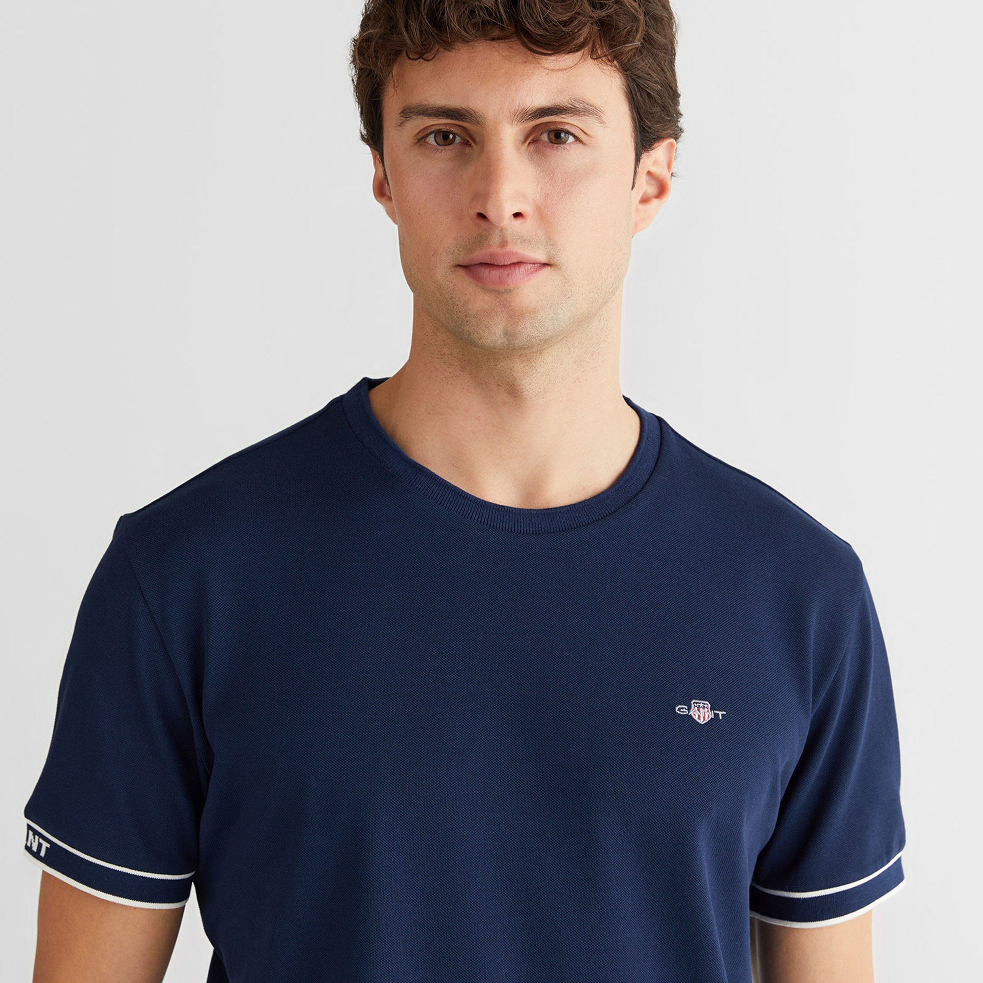 GANT Erkek Lacivert Regular Fit T-Shirt
