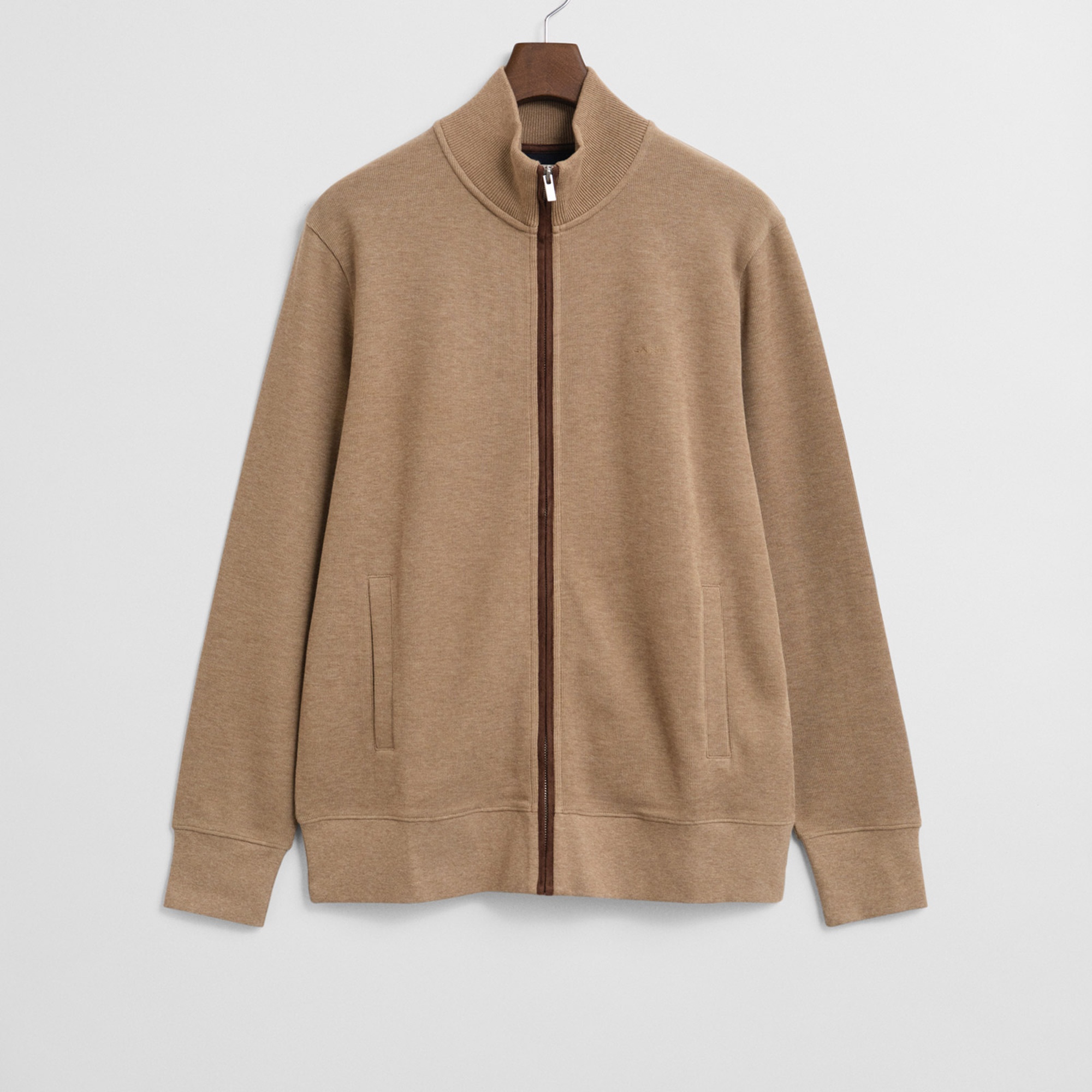 GANT Erkek Bej Regular Fit Fermuarlı Hırka