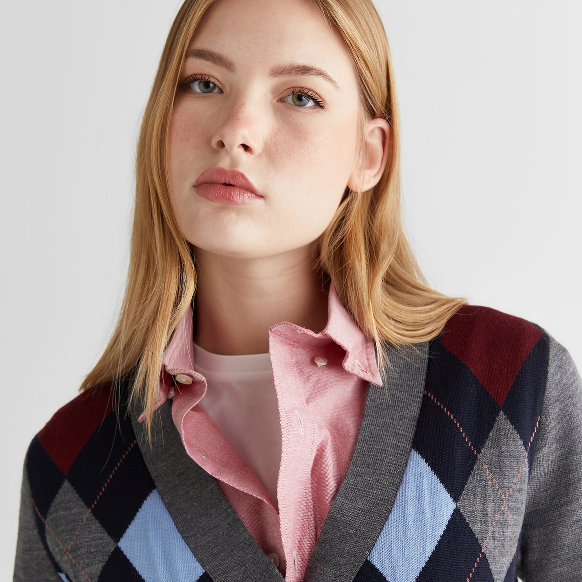 GANT Kadın Gri Regular Fit V Yaka Triko