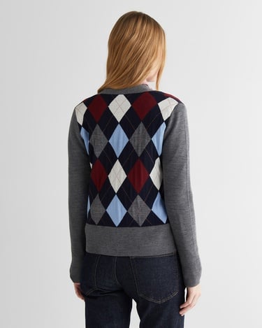  GANT Kadın Gri Regular Fit V Yaka Triko