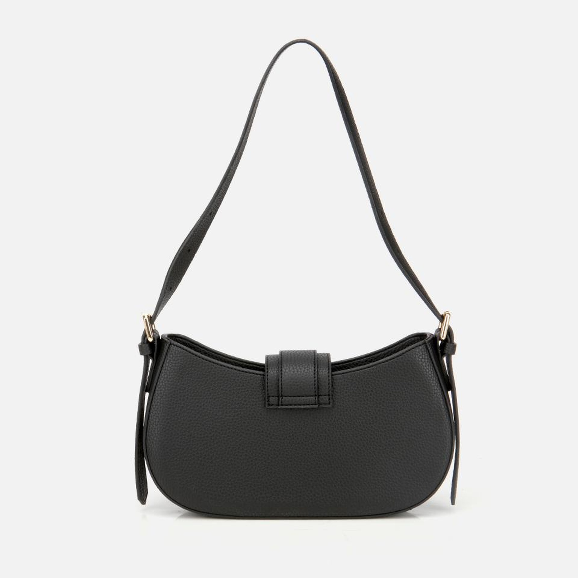 Kadın Siyah Kilit Detaylı Omuz Çantası