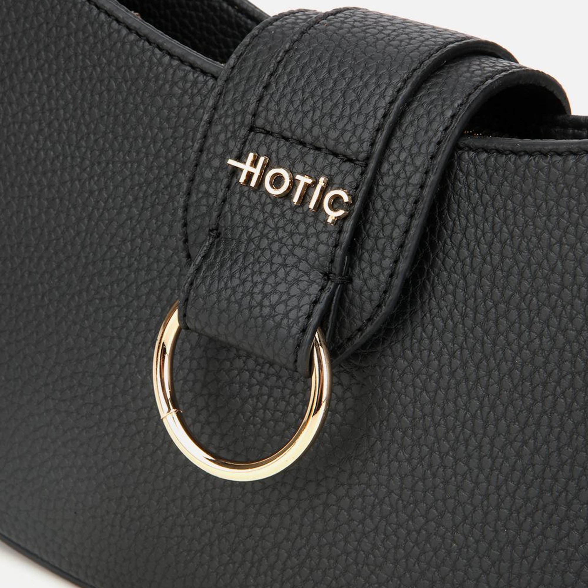 Kadın Siyah Kilit Detaylı Omuz Çantası