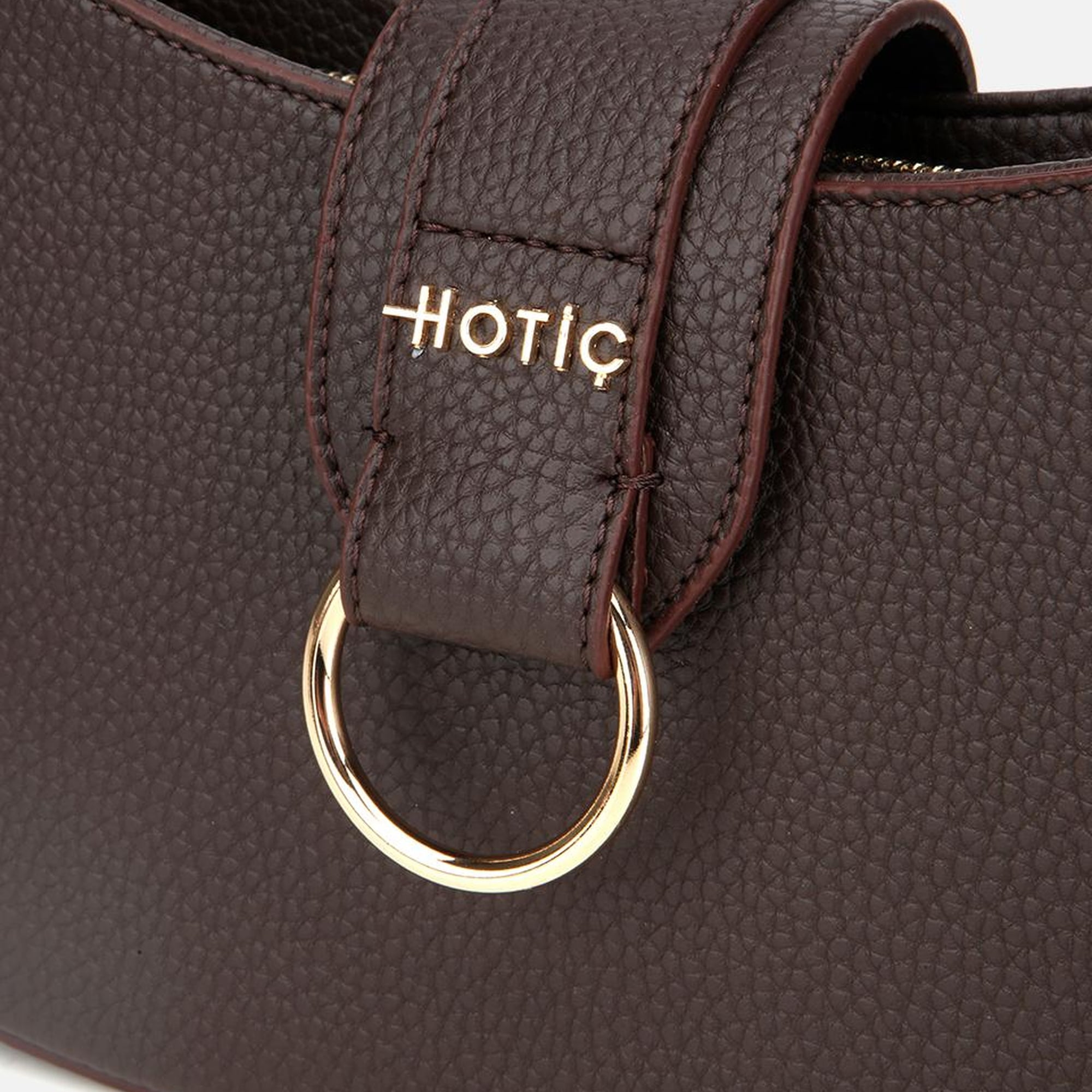 Kadın Kahverengi Kilit Detaylı Omuz Çantası