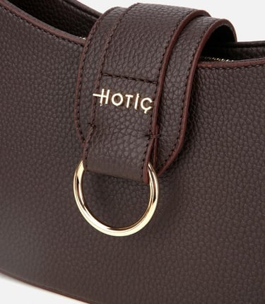  Kadın Kahverengi Kilit Detaylı Omuz Çantası