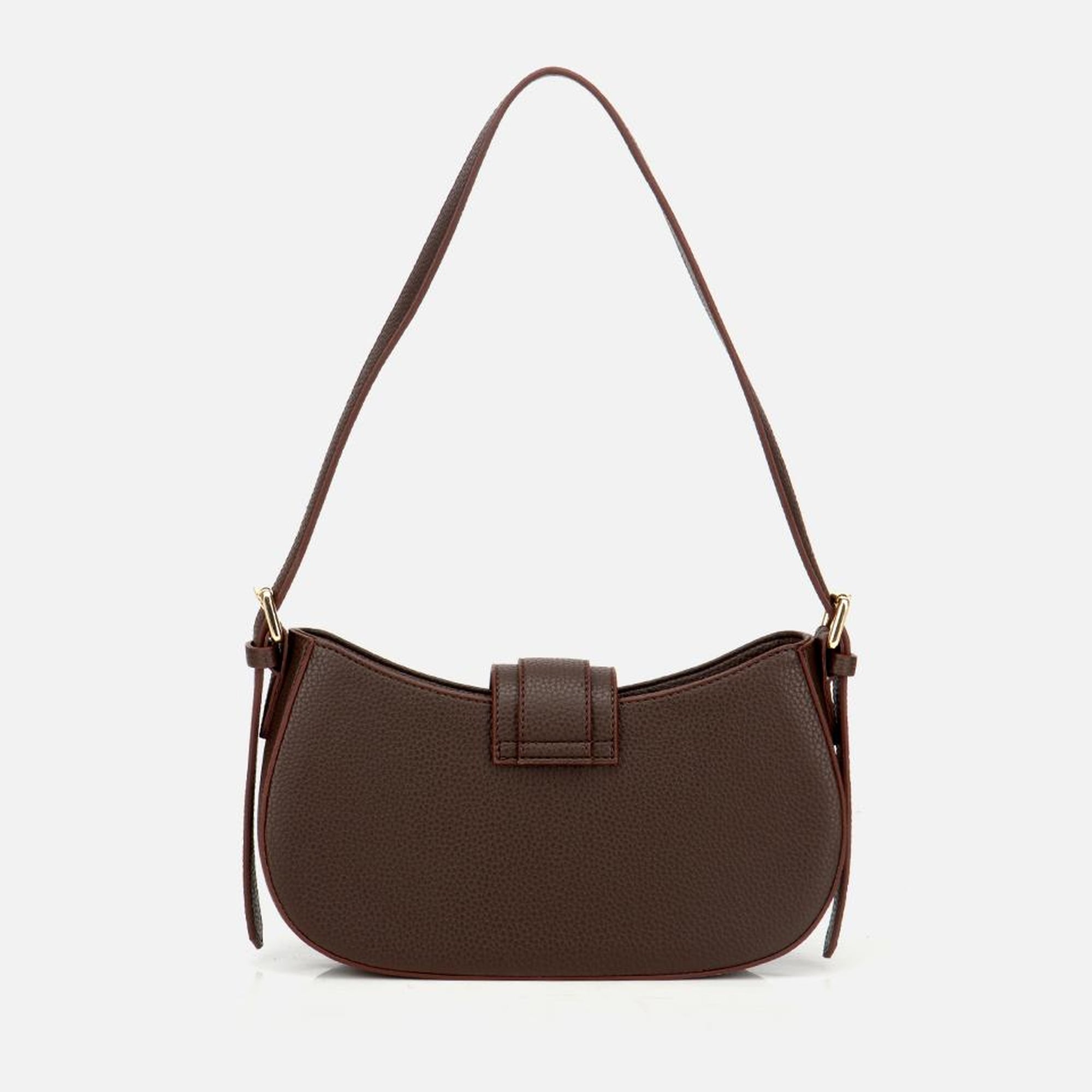 Kadın Kahverengi Kilit Detaylı Omuz Çantası