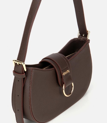  Kadın Kahverengi Kilit Detaylı Omuz Çantası