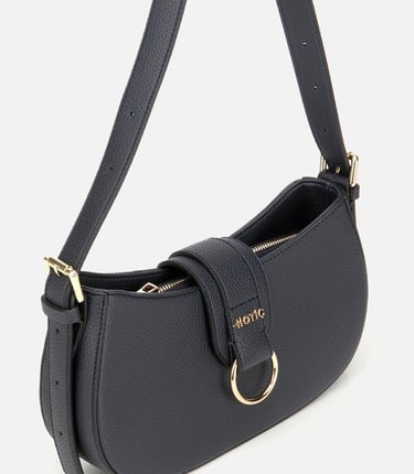  Kadın Lacivert Kilit Detaylı Omuz Çantası