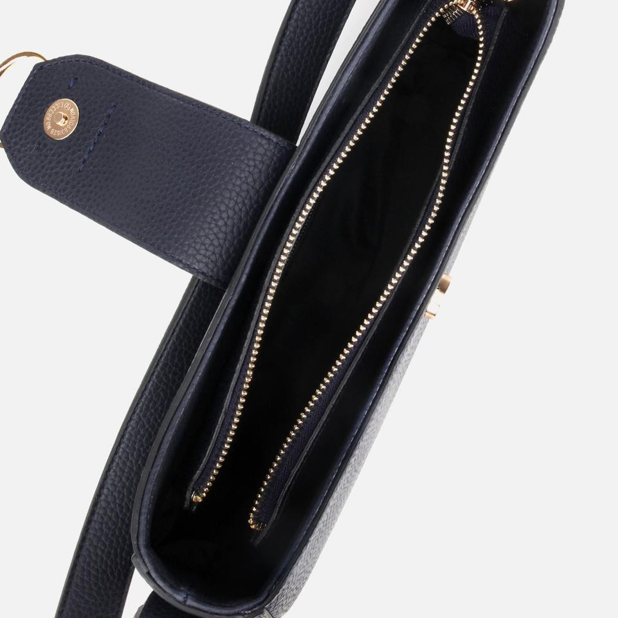 Kadın Lacivert Kilit Detaylı Omuz Çantası