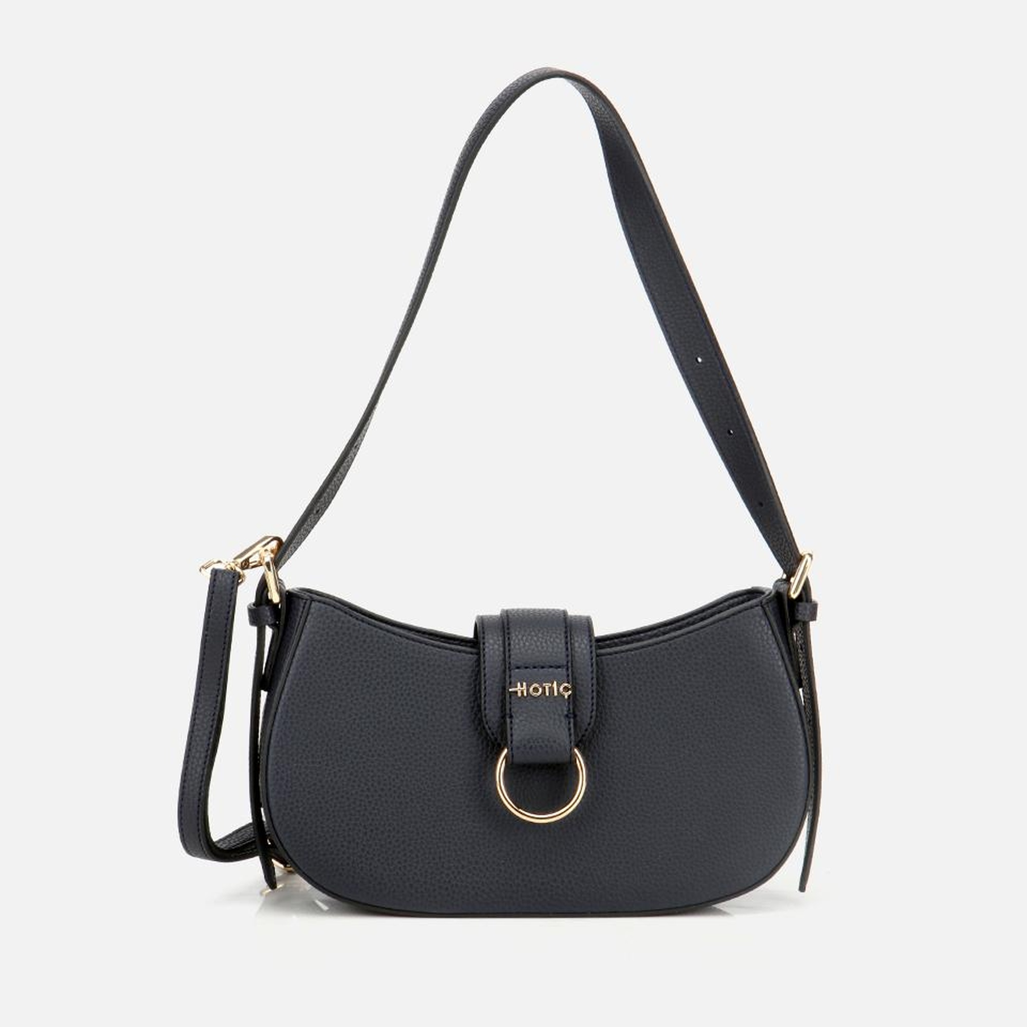 Kadın Lacivert Kilit Detaylı Omuz Çantası