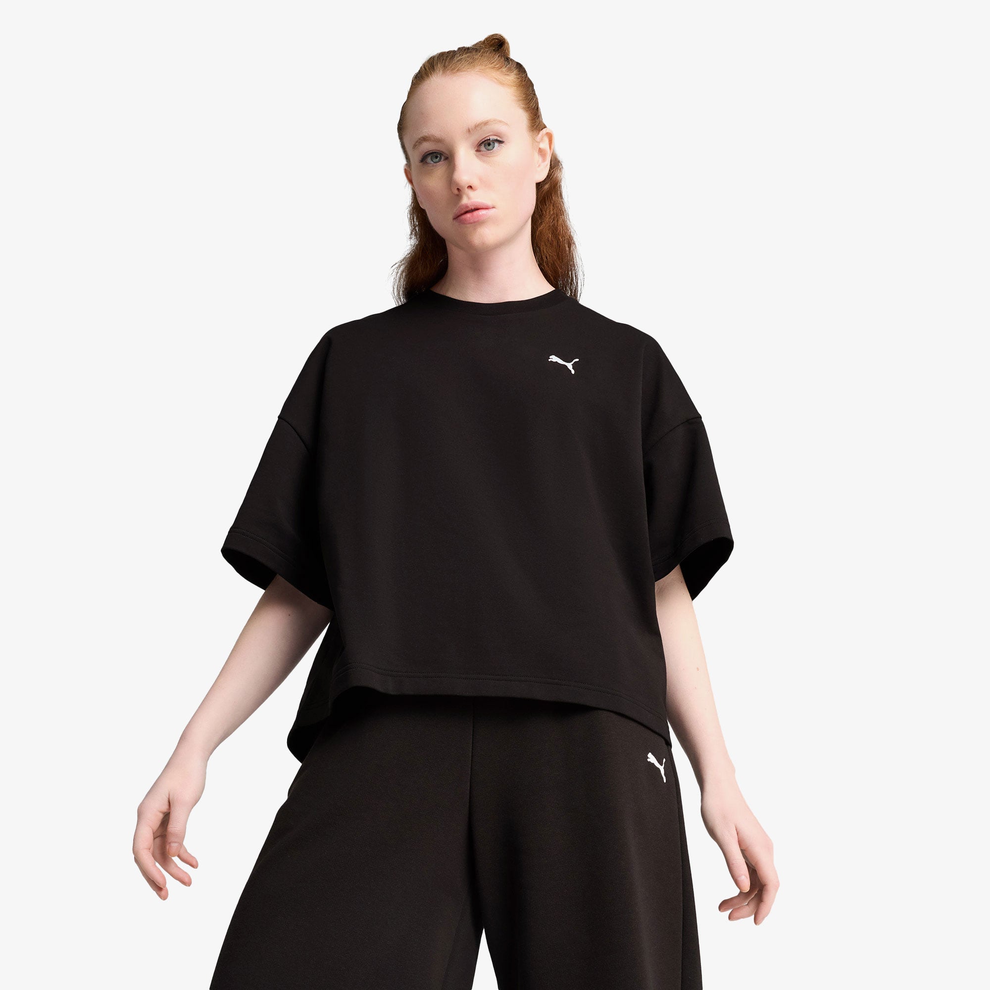  Puma Wardrobe Essentials Relaxed Kadın Siyah T-Shirt