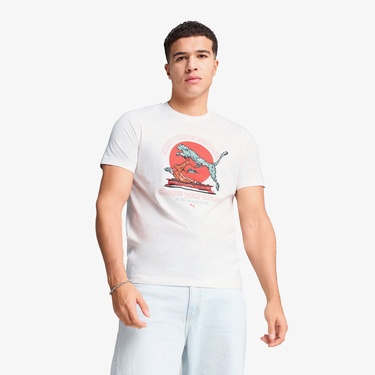  Puma Graphics Bonsai Erkek Beyaz T-Shirt