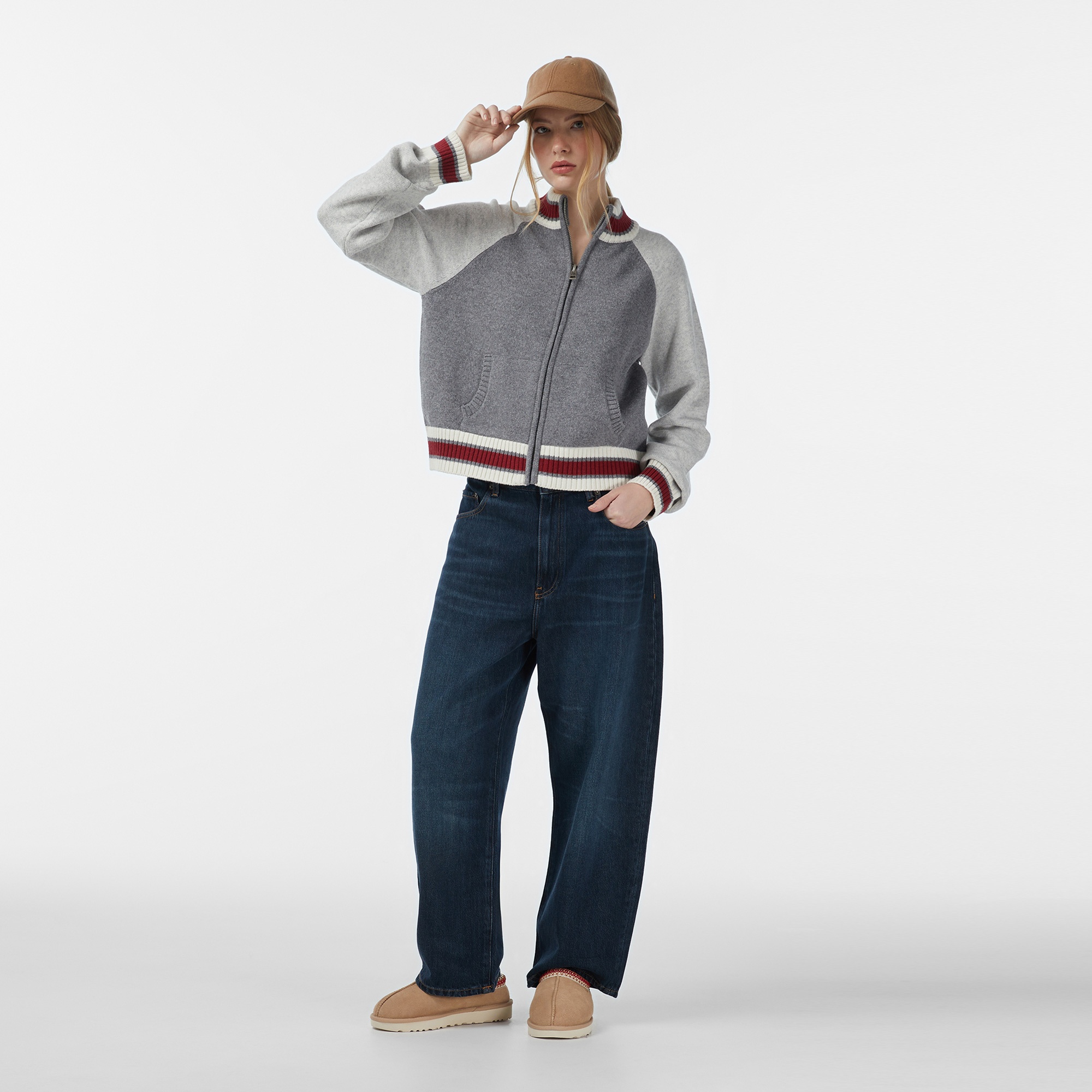 Guess Zipped Back In Yün Karışımlı Kadın Renkli Triko