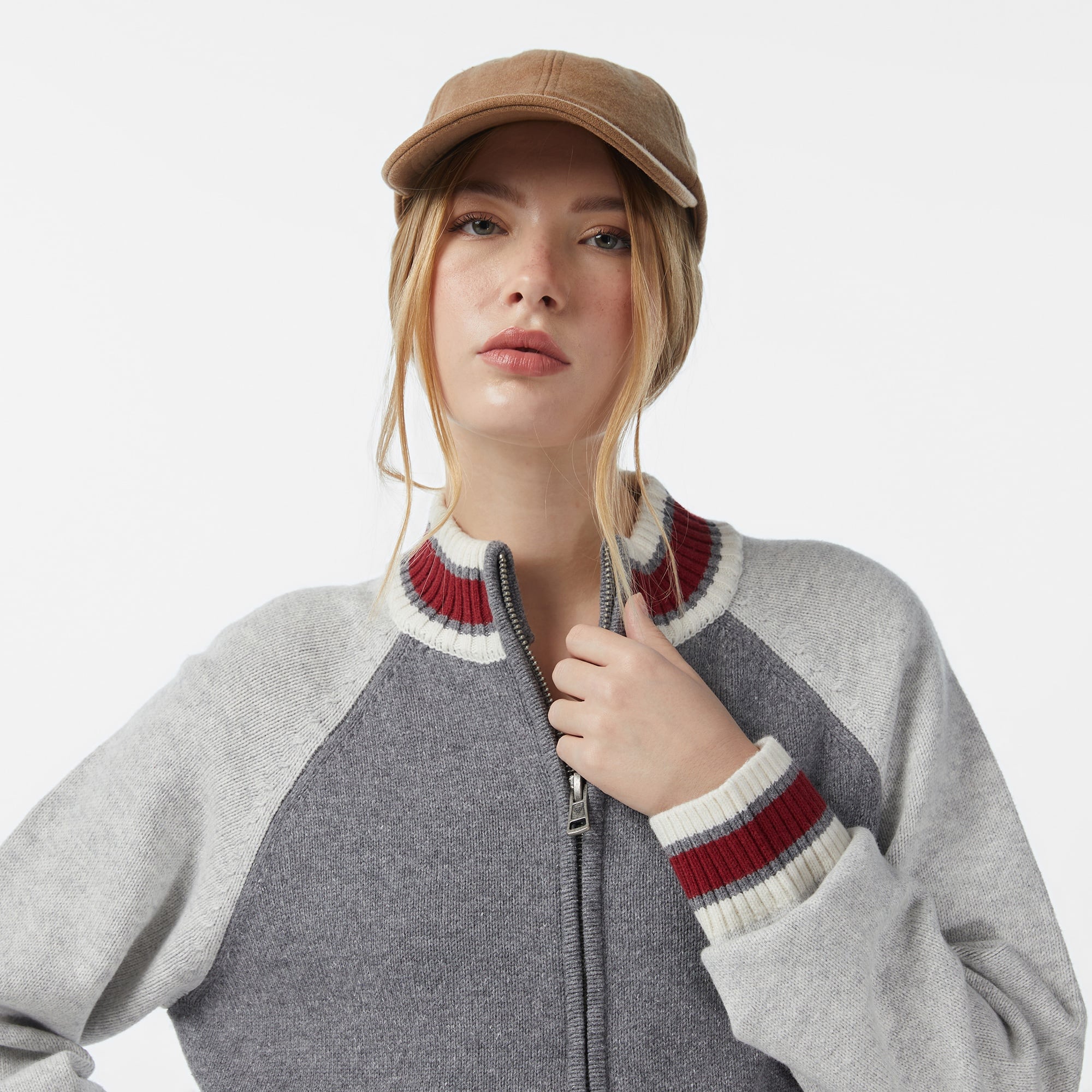 Guess Zipped Back In Yün Karışımlı Kadın Renkli Triko