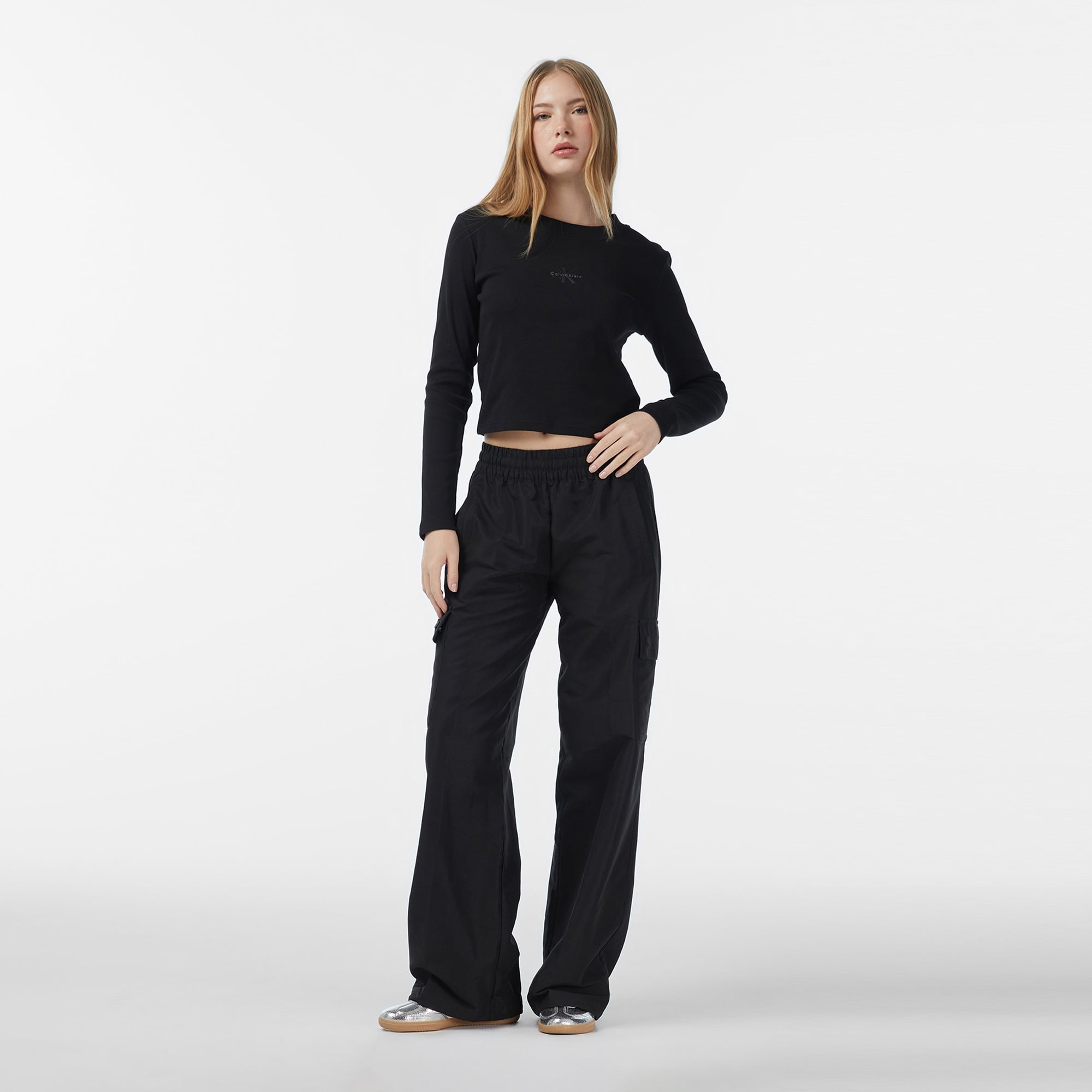 Calvin Klein Monologo Baby Kadın Siyah T-Shirt