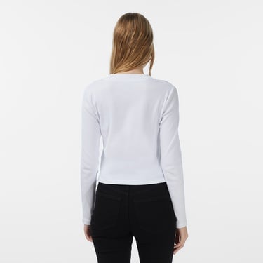  Calvin Klein Monologo Kadın Beyaz T-Shirt
