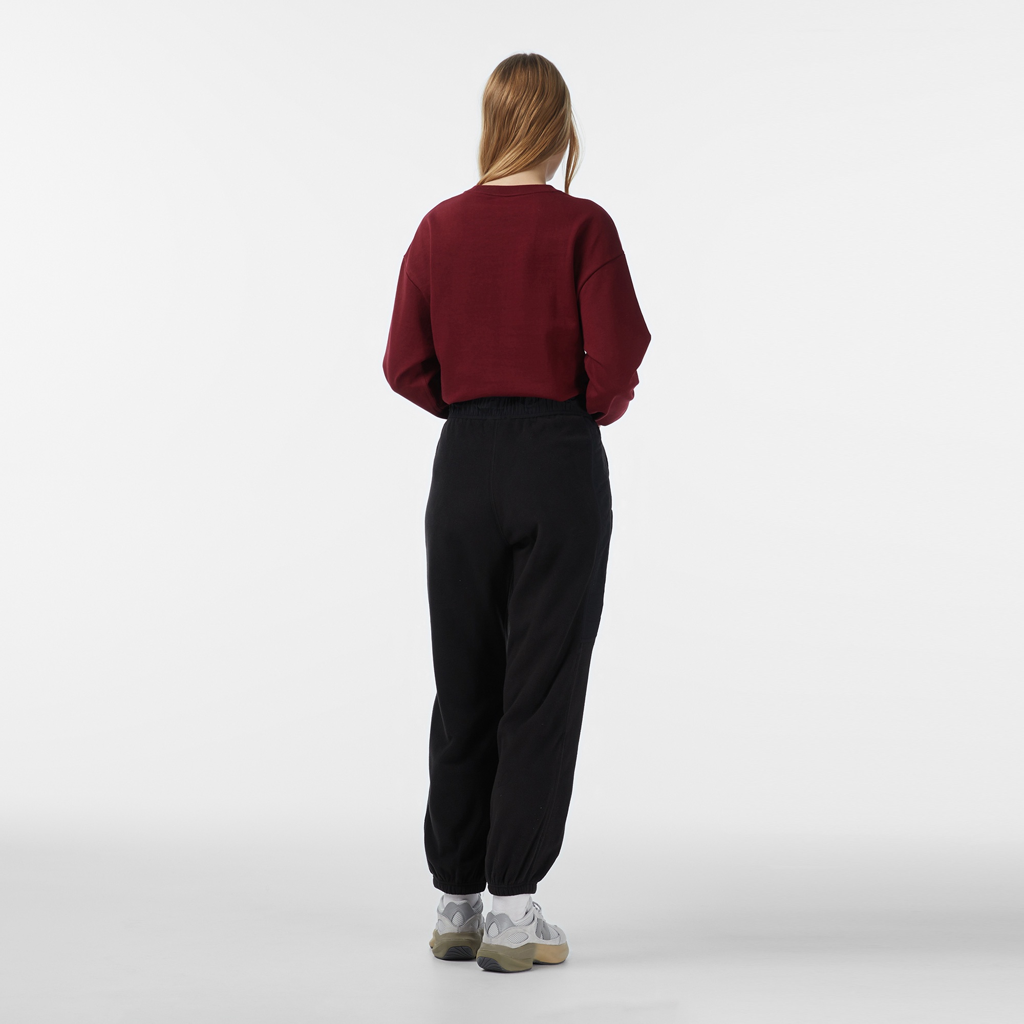 Calvin Klein Mixed Media Polar Fleece Jogger Kadın Siyah Eşofman Altı