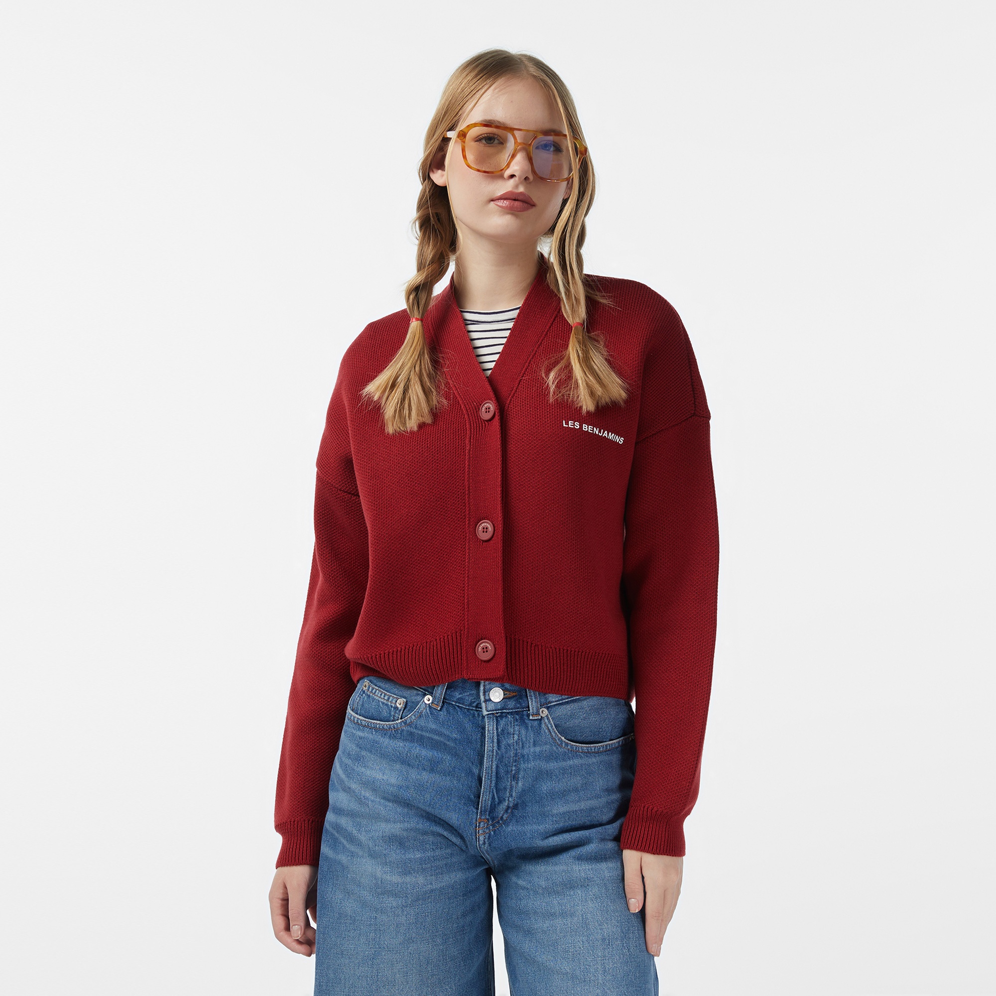 Les Benjamins 310 Kadın Kırmızı Hırka