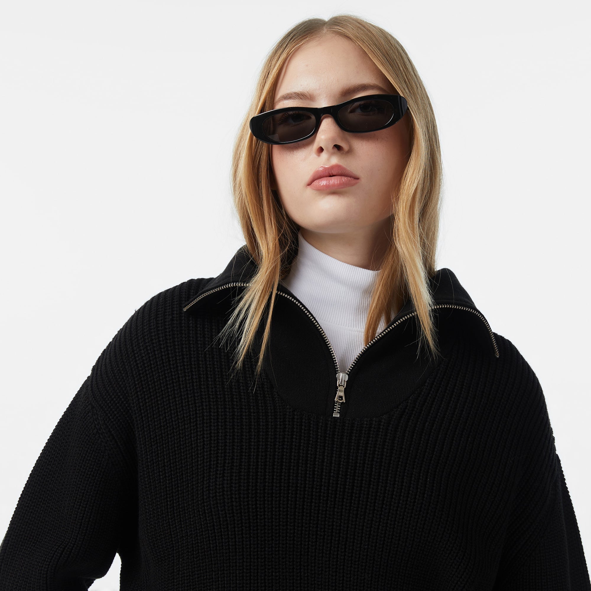 Les Benjamins 307 Kadın Siyah Triko