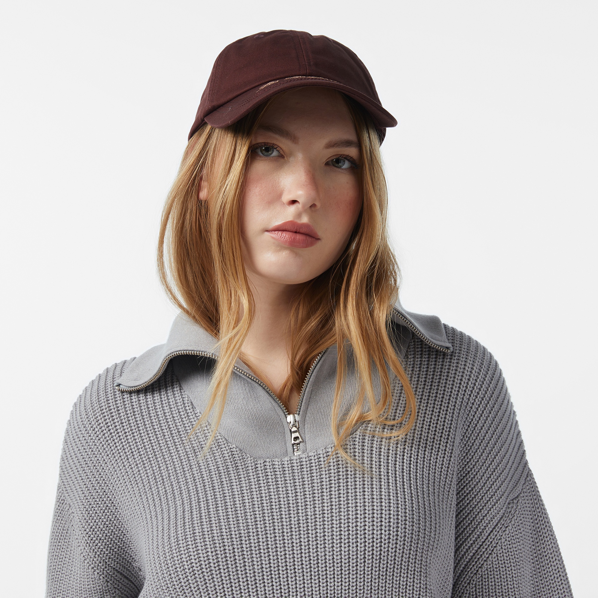 Les Benjamins 308 Kadın Gri Triko