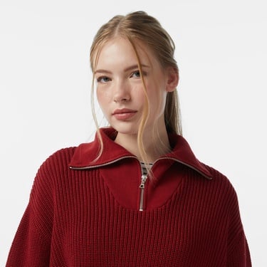  Les Benjamins Regular Fit Kadın Kırmızı Triko