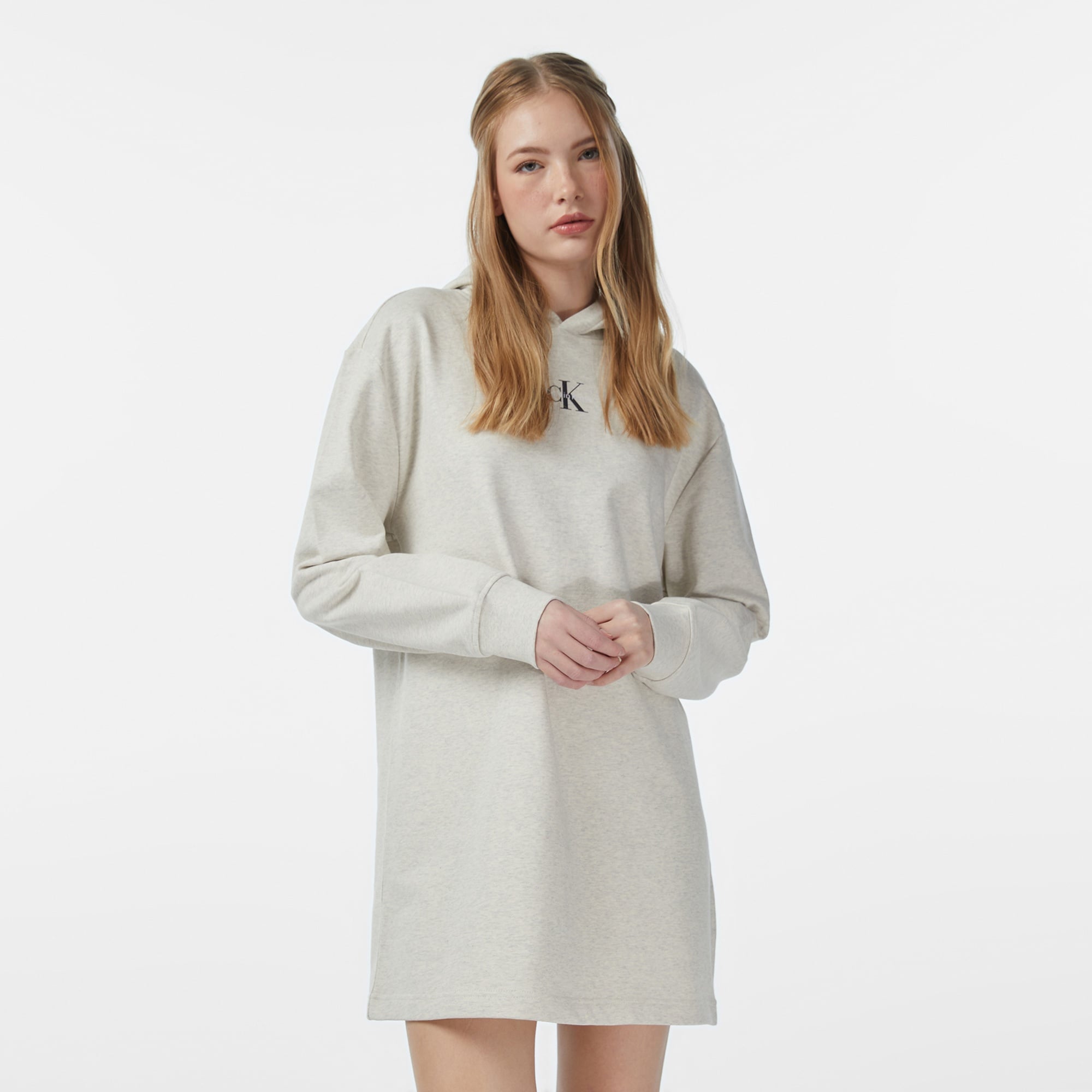 Calvin Klein Monologo Premium Terry Kadın Gri Elbise