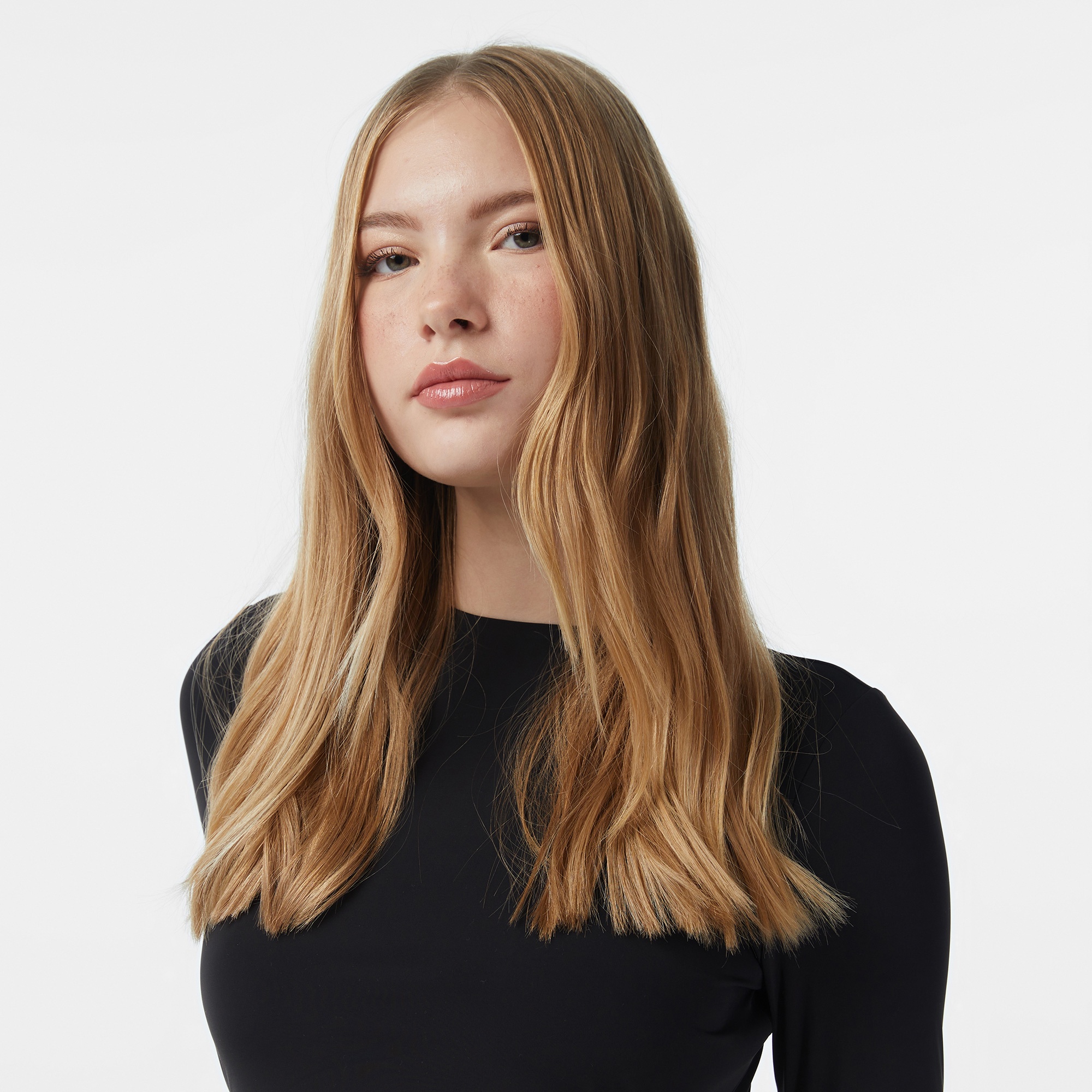 Calvin Klein Intense Power Mock Neck Kadın Siyah Gömlek