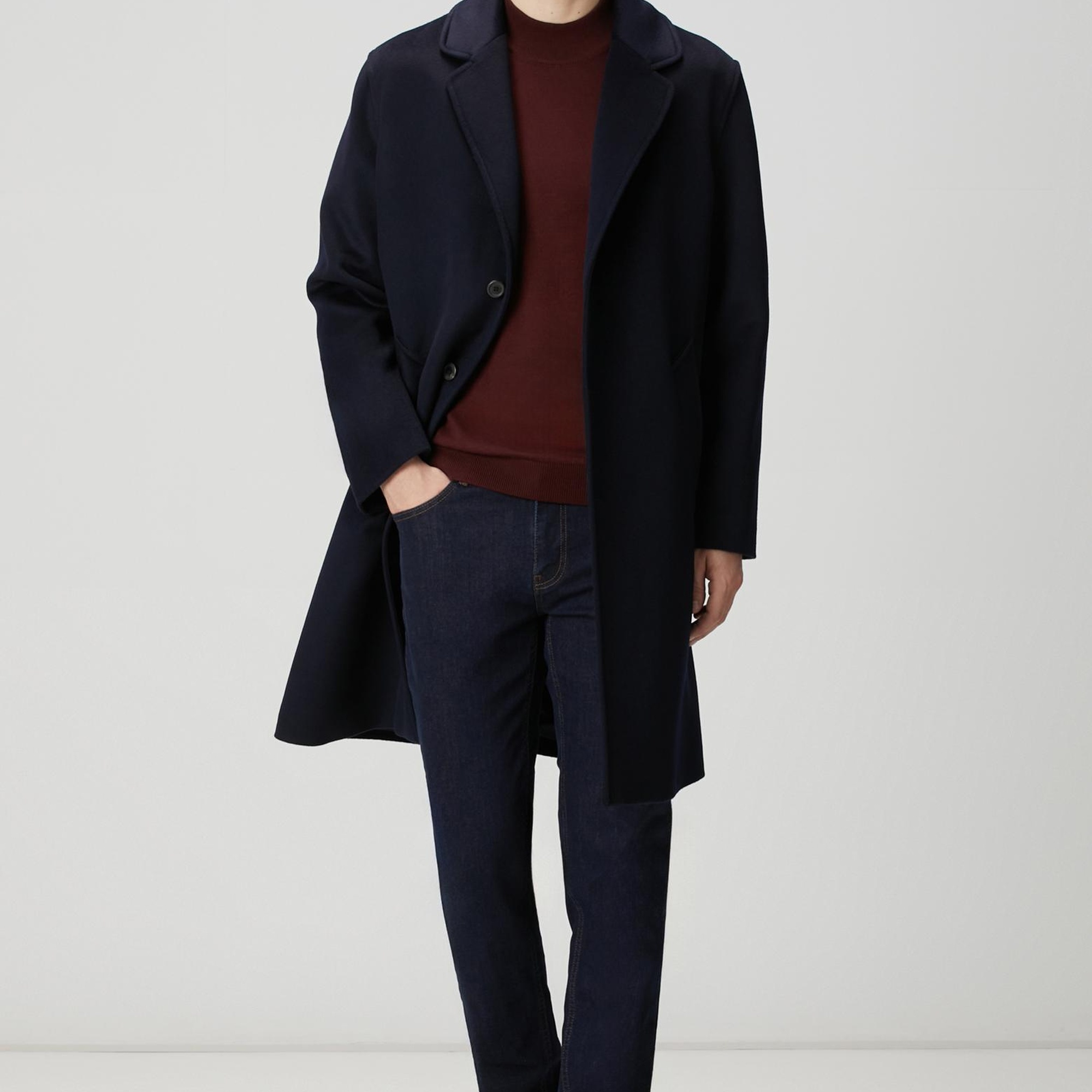 Network Erkek Lacivert Limited Yün Palto